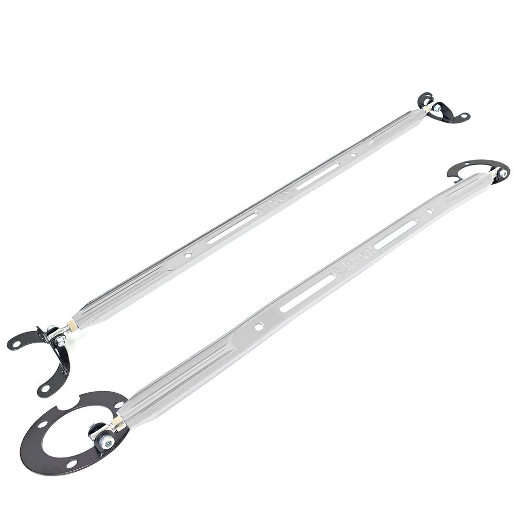 Megan Racing Polish Front&Rear Upper Strut Tower Brace Bar For 95-99 Eclipse
