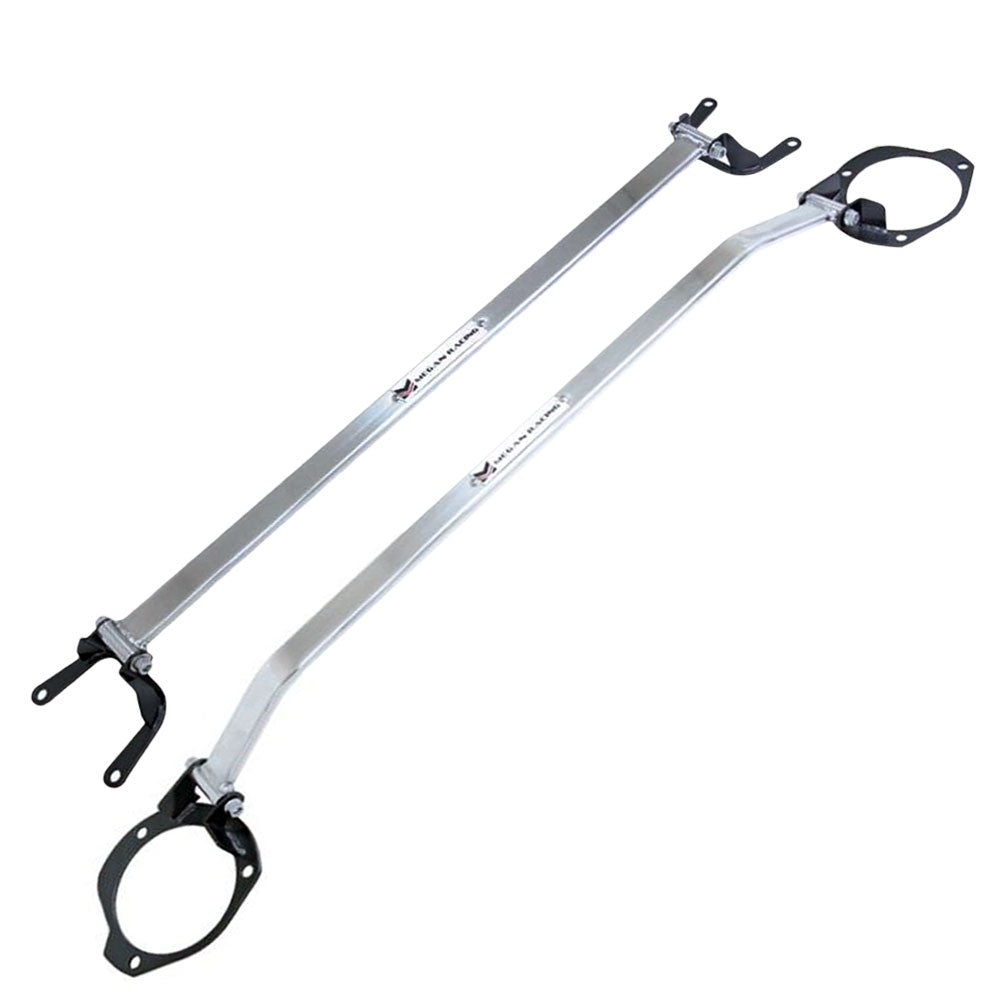 Megan Racing Front & Rear Upper Polish Race Spec Strut Bar For WRX WRX STi MR-SB-SI15FU-1P MR-SB-SI15RU-1P