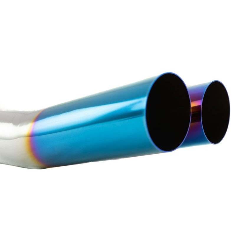 Megan 3" Dual Pipe Angled Cut Burnt Blue Universal VIP Blast Exhaust Muffler Tip-Exhaust Parts-BuildFastCar