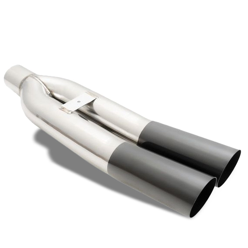 Megan Stainless 3" VIP Dual Angled Cut Blast Exhaust Muffler Black Tip MR-UT-D3BC-V2