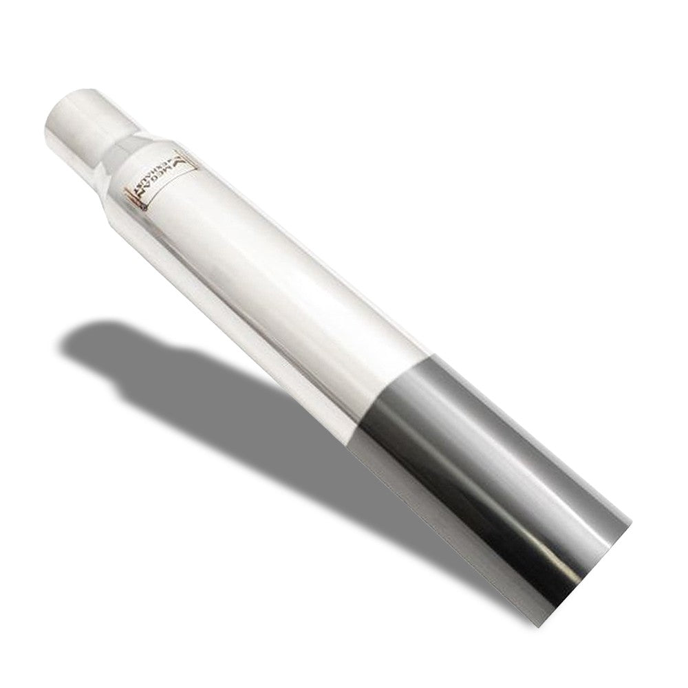 Megan Stainless VIP Single Angled Blast Exhaust Muffler Black Tip MR-UT-S4-BC