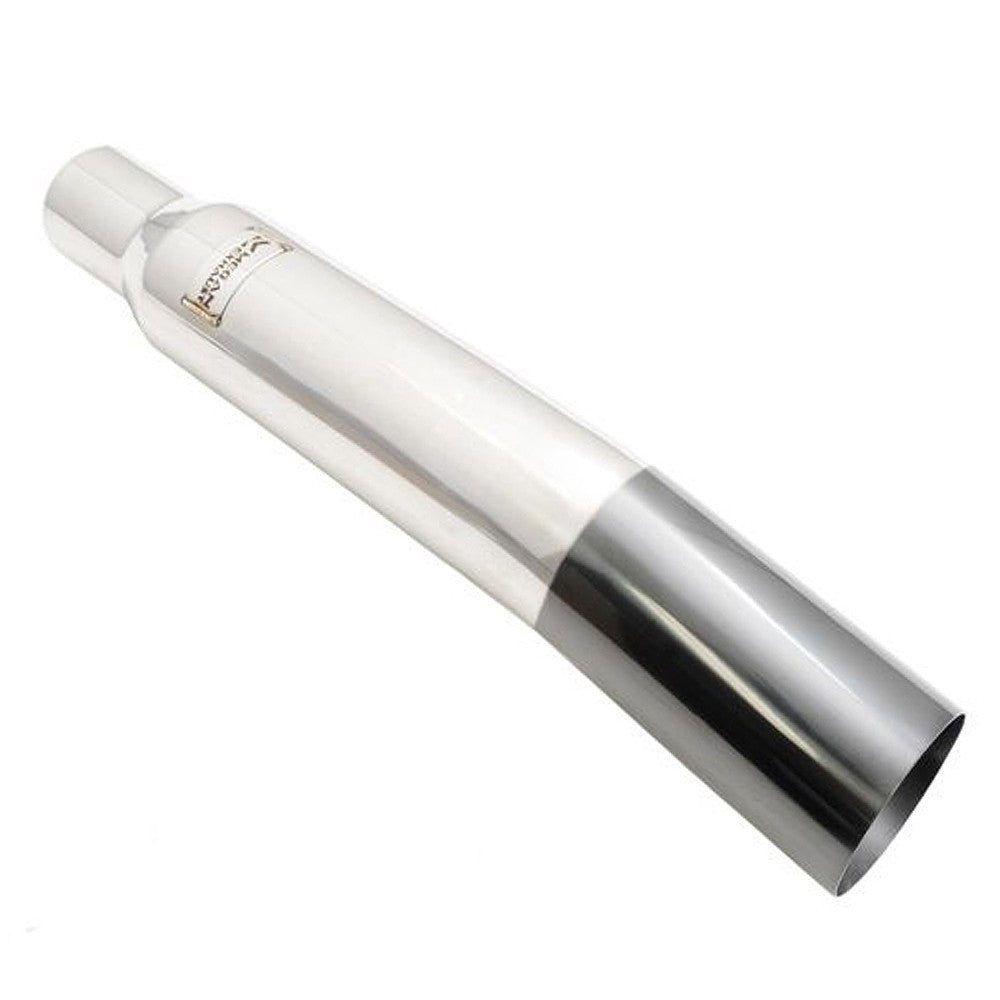 Megan Universal (Metallic/Black Chrome Angled Tip) 3" to 4" VIP Exhaust Blast Tube Muffler Tip