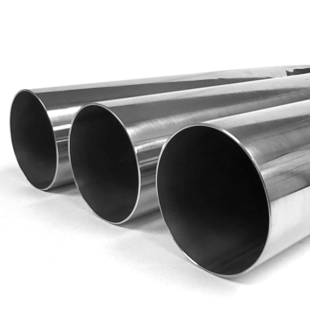 Megan Stainless Triple 3" Straight Cut Pipe Blast Style VIP Exhaust Muffler Tip Weld On