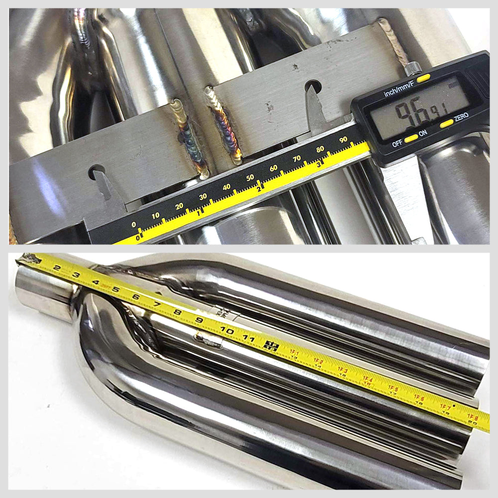 Megan Stainless Triple 3" Straight Cut Pipe Blast Style VIP Exhaust Muffler Tip Weld On