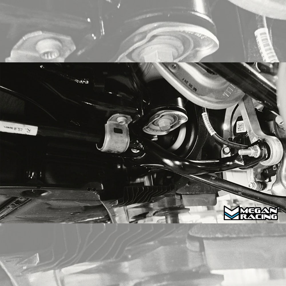 Megan 25.4mm Blue Steel Rear Sway Bar Bushing Kit For Audi 16+ A4 (B9/8W) /18+ A5 8W6