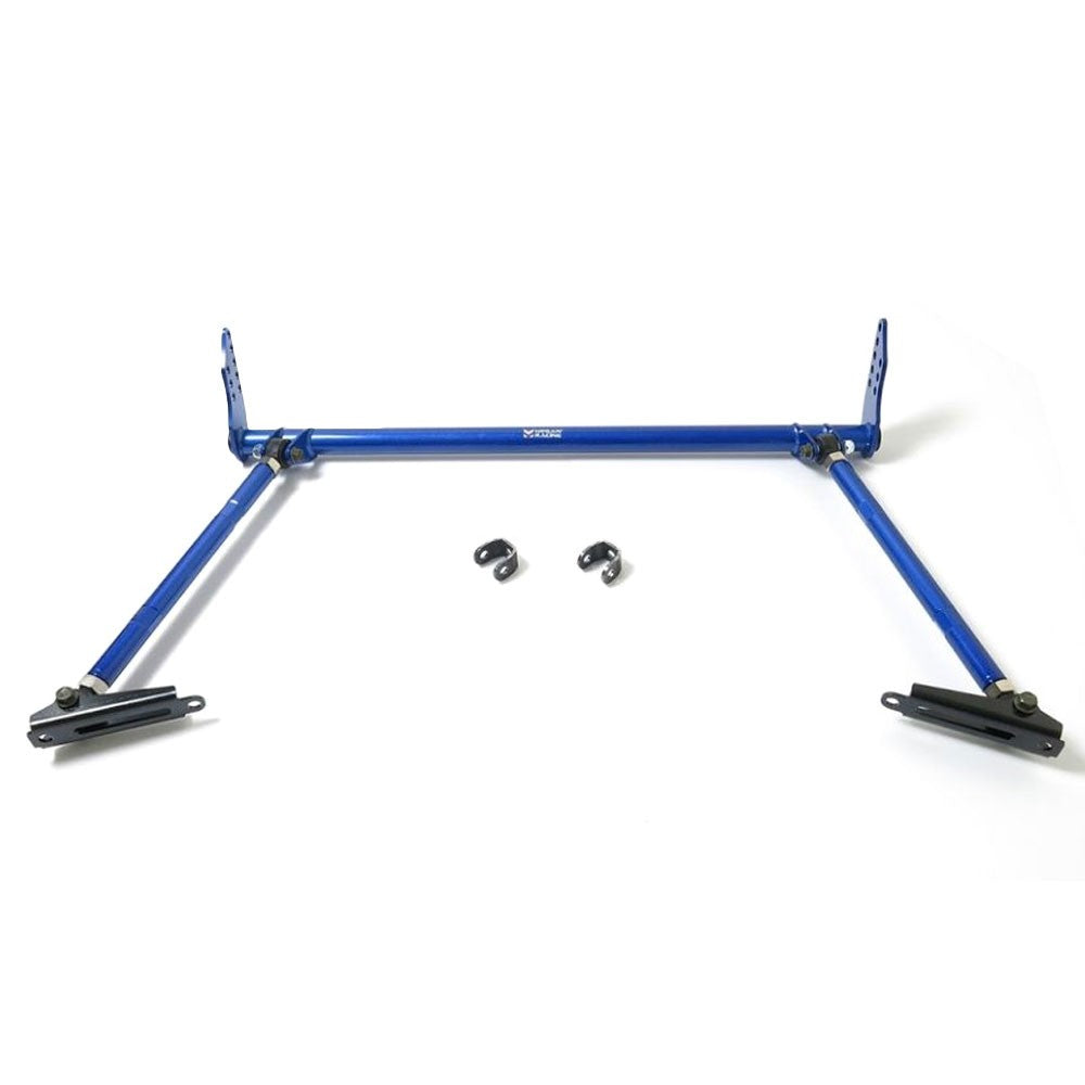 Megan Black Steel Front Traction Bar For 94-01 Integra DC2/92-00 Civic EG EK-Suspension Arms-BuildFastCar