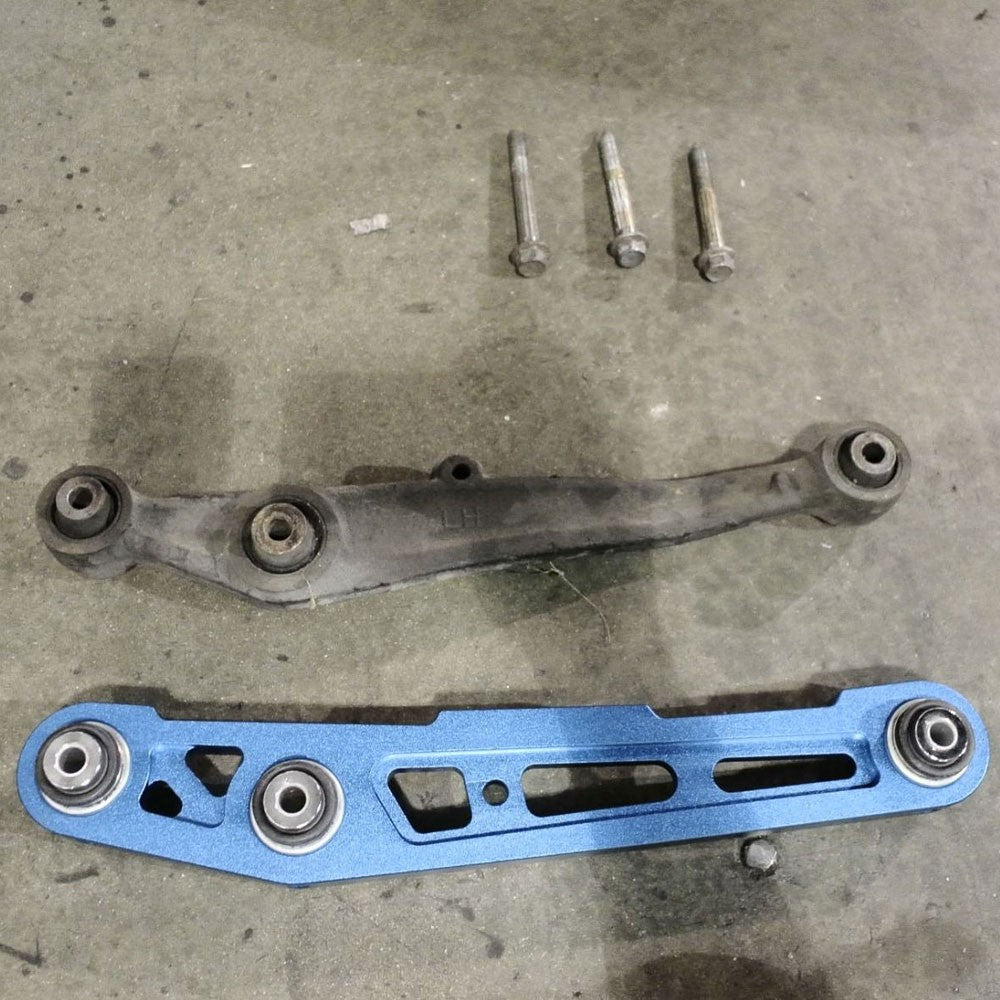 Megan Racing Blue Rear Lower Spherical Control Arm For 94-01 Integra/88-95 Civic