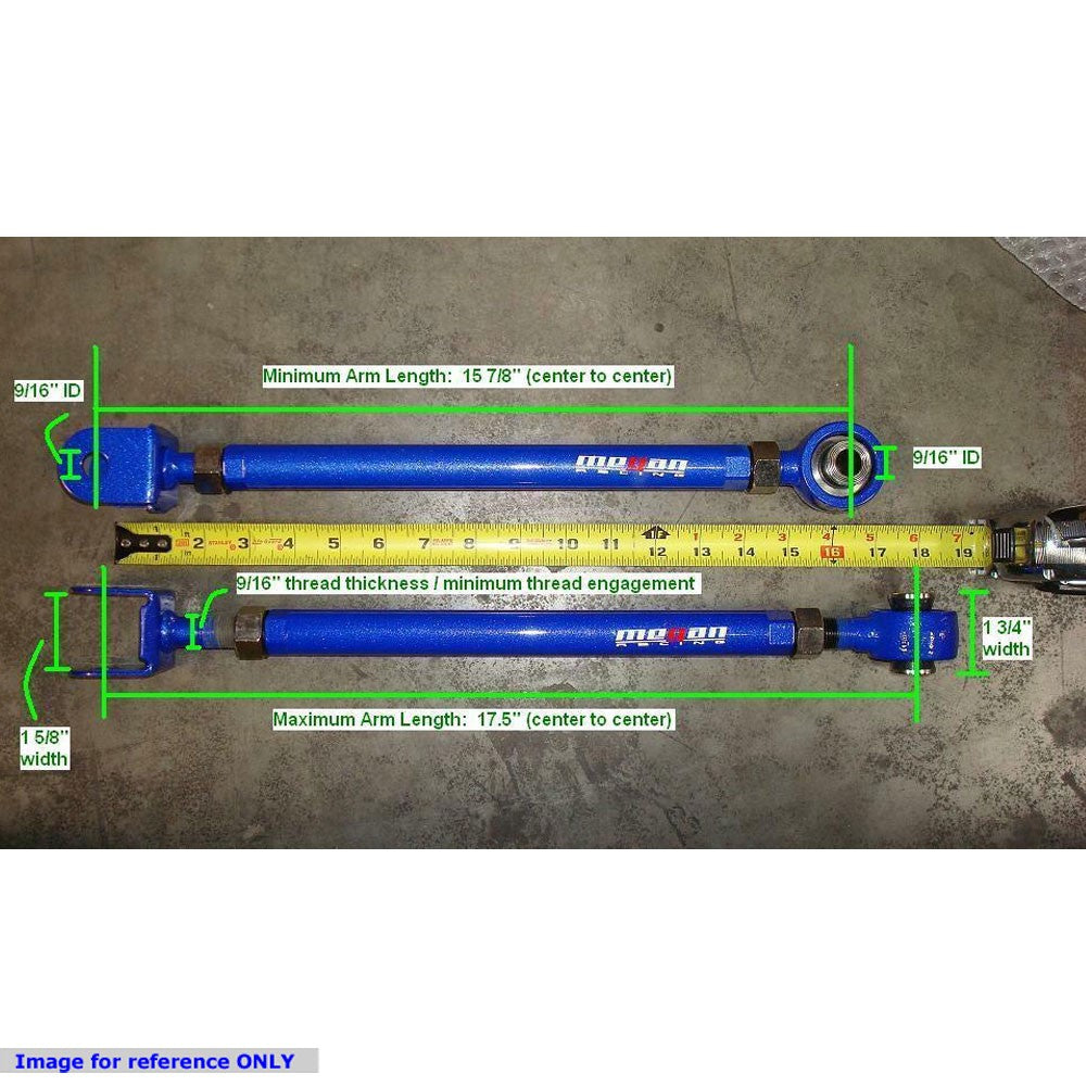 Megan Racing Blue Steel Alloy Adjust Rear Traction Rod For 93-98 Toyota Supra-Suspension Arms-BuildFastCar