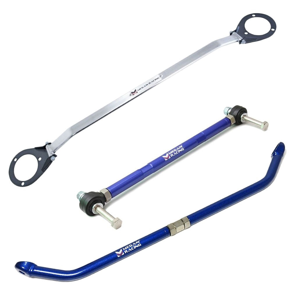 Megan Tension Rod+Rear Lower Support+Front Up Strut Bar 88-98 240SX MRS-NS-1791+1793+SB-NS13FU-1P