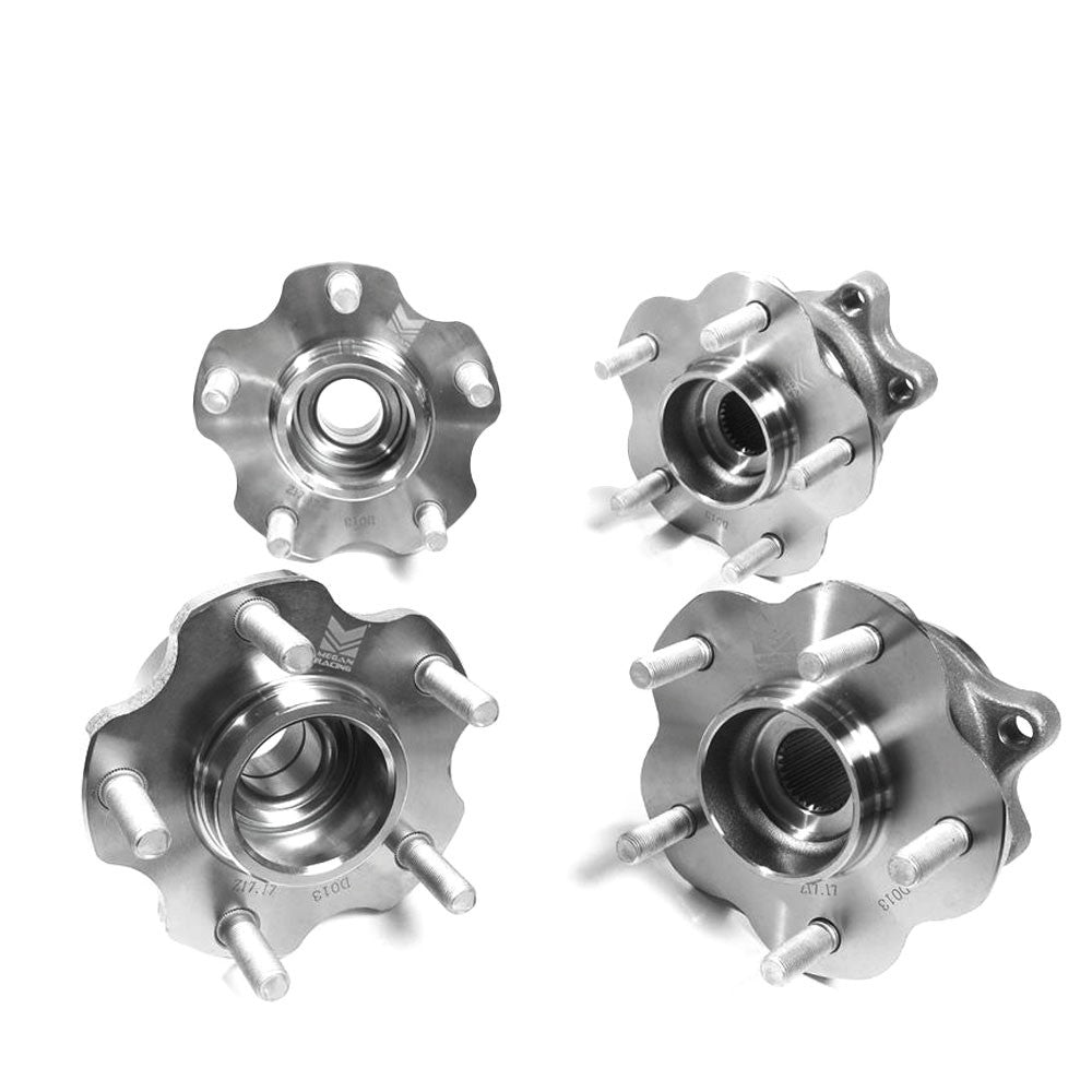Megan Racing Silver Front & Rear 5 Lug Wheel Conversion Kit For 89-94 240SX S13