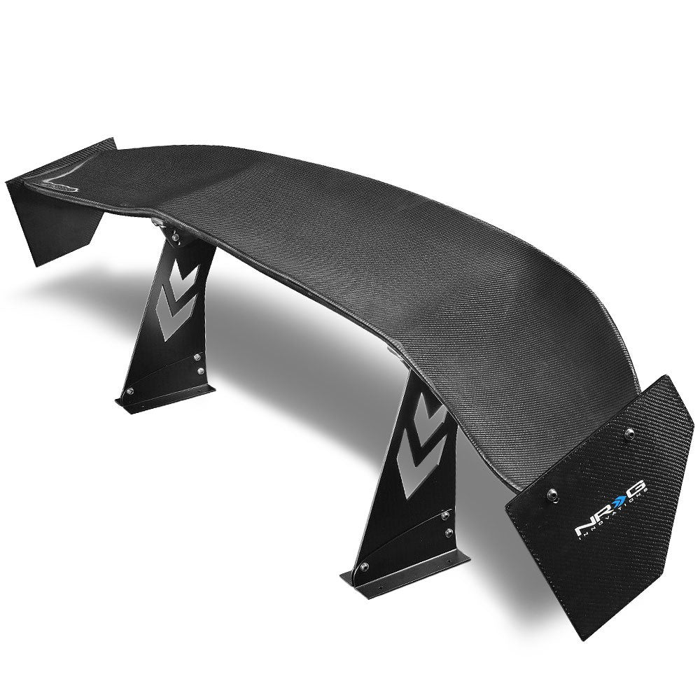 NRG Innovations Carbon Fiber Glossy Black Carbon Fiber Pattern GT Style Spoiler