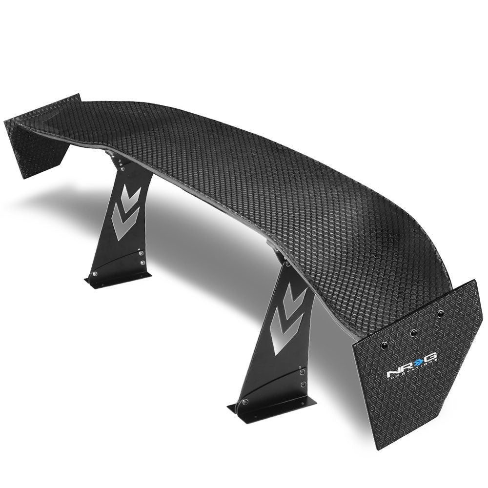 NRG Innovations Carbon Fiber Diamond Weave Carbon Fiber Pattern GT Style Spoiler