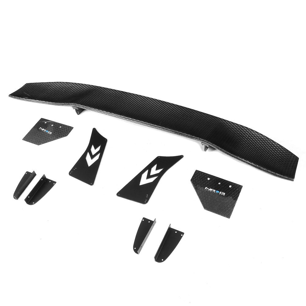 NRG Innovations Carbon Fiber Diamond Weave Carbon Fiber Pattern GT Style Spoiler