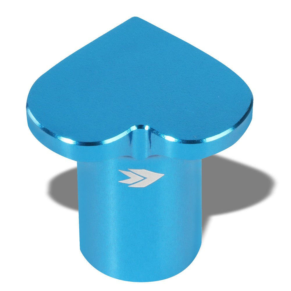 NRG For 89-98 Nissan 240SX Aluminum Blue Anodized Heart Brake Button NRG-DB-H001BL