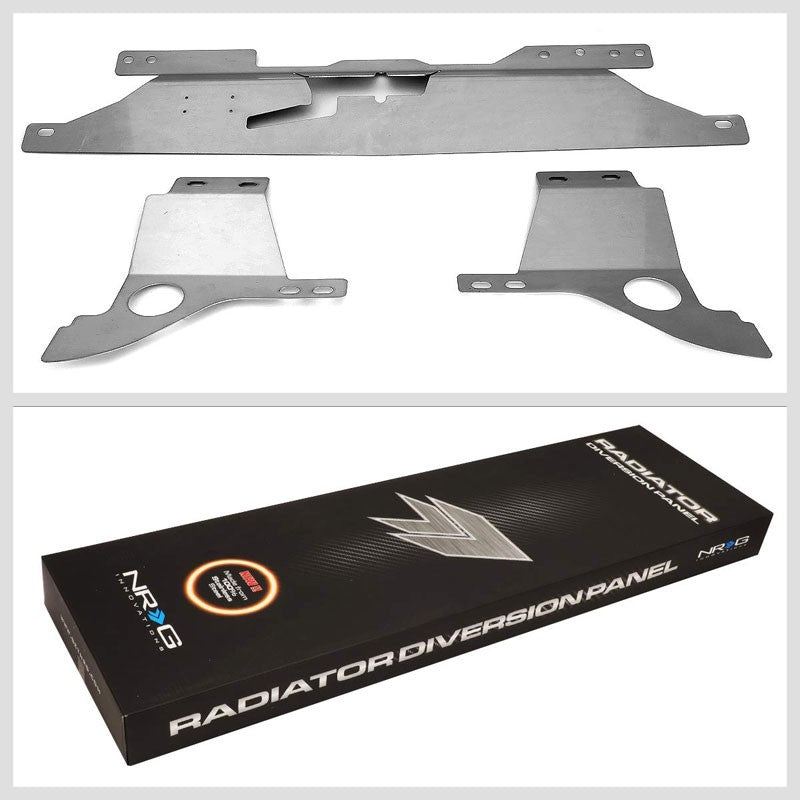 NRG Stainless Steel DVP-3001 Radiator Diversion Panel For 89-94 Nissan 240SX-Engine Parts & Mounts-BuildFastCar