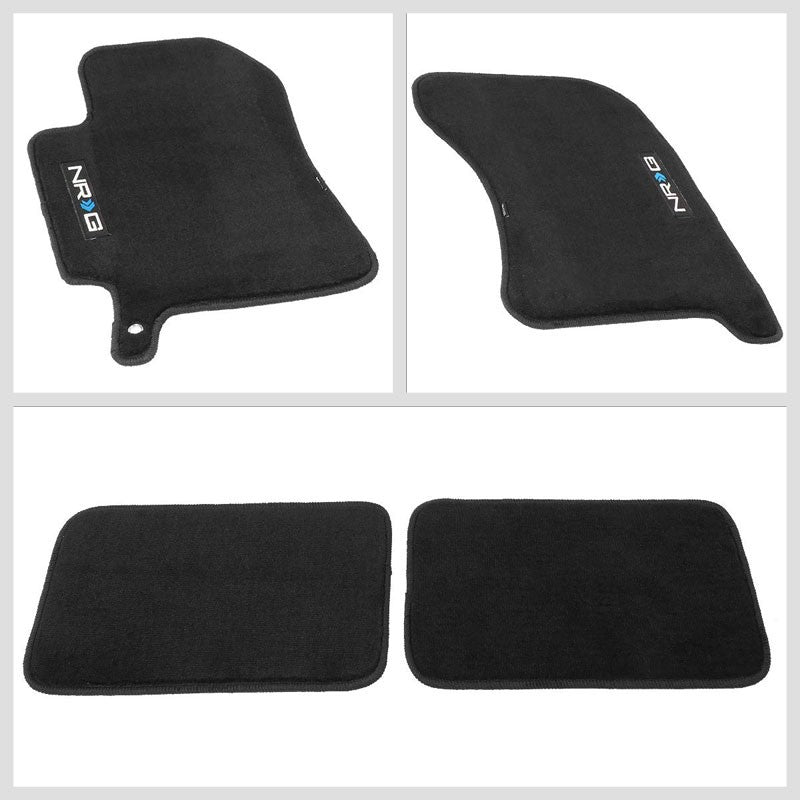 FMR-400NRG NRG Logo Front/Rear Floor Mats Carpet Pads For 04-07 Subaru Impreza-Pedals & Pads-BuildFastCar