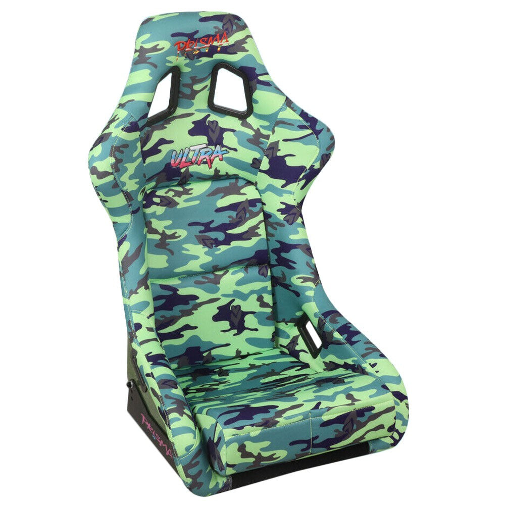 NRG FRP-302-GIJ Prisma Fixed Back Bucket Racing Seat Green NRG-FRP-302-GIJ