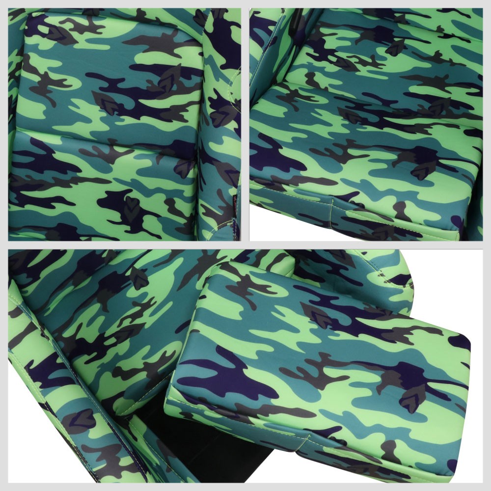 NRG FRP-302-GIJ Prisma Fixed Back Bucket Racing Seat Green NRG-FRP-302-GIJ