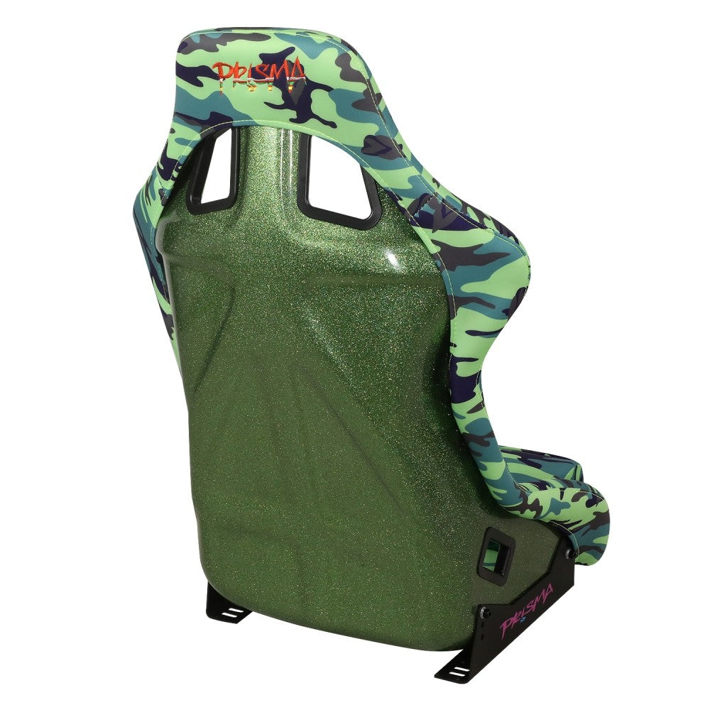NRG FRP-302-GIJ Prisma Fixed Back Bucket Racing Seat Green NRG-FRP-302-GIJ