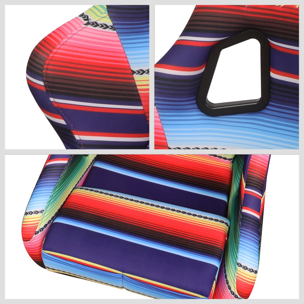 NRG FRP-302-MEXICALI Mexicali Serape Prisma Large Bucket Racing Seat NRG-FRP-302-MEXICALI