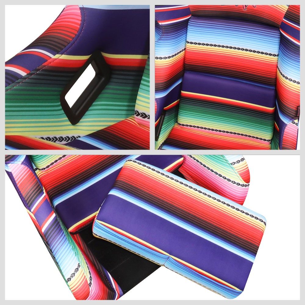 NRG FRP-302-MEXICALI Mexicali Serape Prisma Large Bucket Racing Seat NRG-FRP-302-MEXICALI