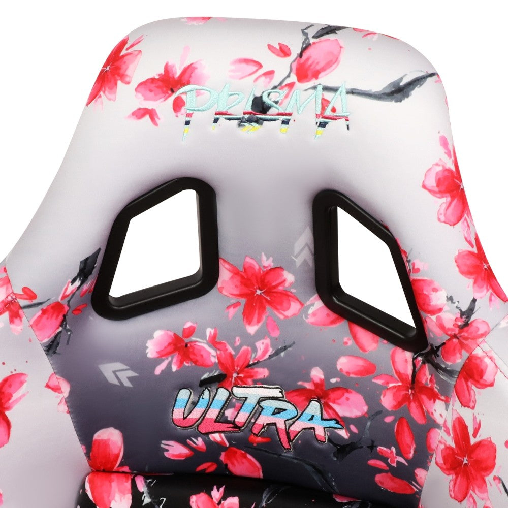 NRG FRP-302-SAKURA Prisma Fixed Back Bucket Racing Seat Black, Pink NRG-FRP-302-SAKURA
