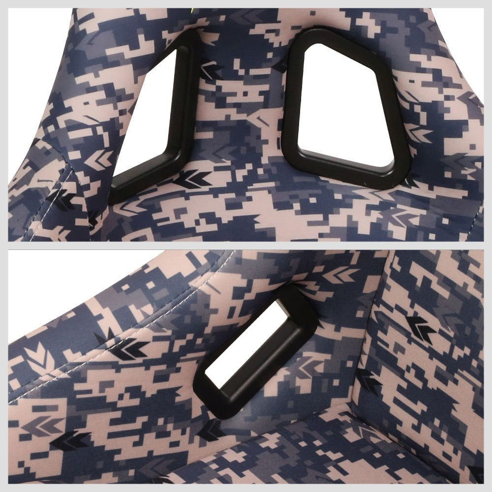 NRG FRP-302-STORM Prisma Fixed Back Bucket Racing Seat Grey NRG-FRP-302-STORM