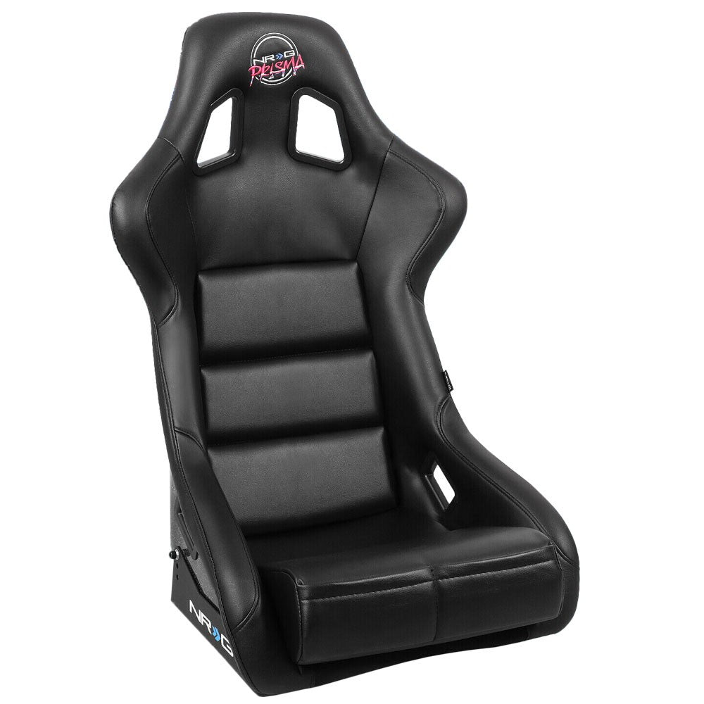 NRG FRP-302BK-V Prisma Fixed Back Bucket Racing Seat Black NRG-FRP-302BK-V