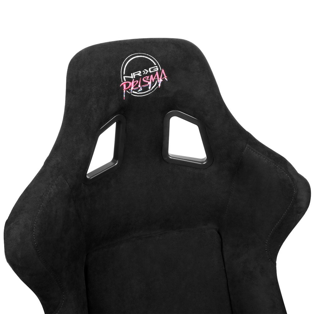 NRG FRP-302BK Fiberglass Black Prisma Fixed Back Full Bucket Style Racing Seat