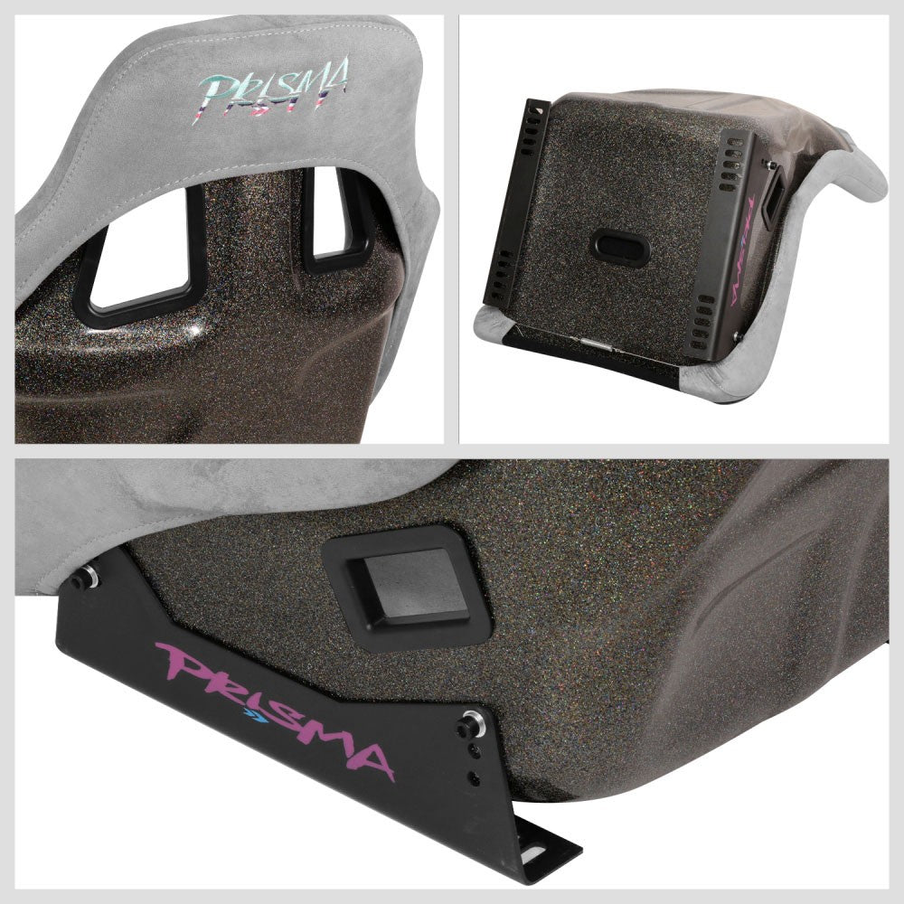 NRG FRP-302GY-ULTRA Prisma "Ultra" Fixed Back Bucket Racing Seat Grey NRG-FRP-302GY-ULTRA