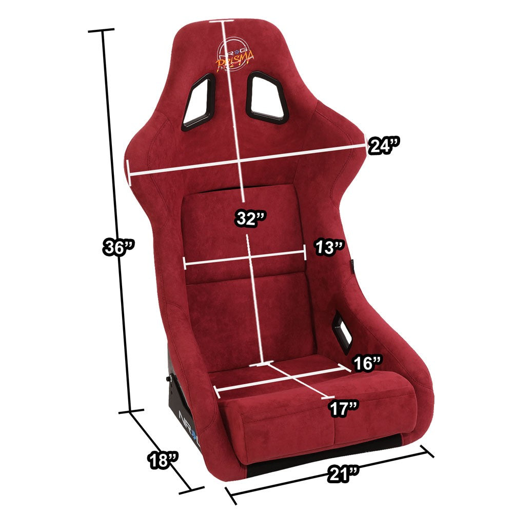 NRG FRP-302MAR-PRISMA Bucket (Large) NRG Prisma Logo Racing Seat Maroon