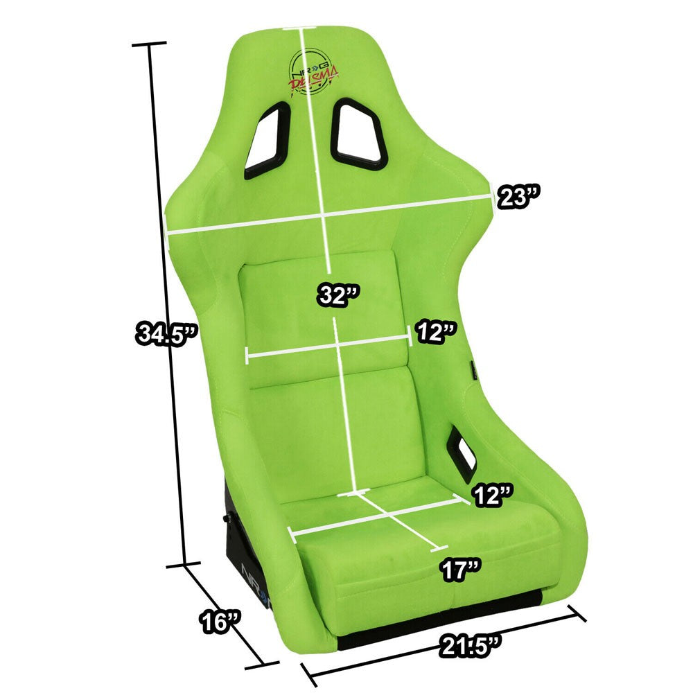 NRG FRP-302NG-PRISMA Bucket (Large) NRG Prisma Logo Racing Seat Neon Green
