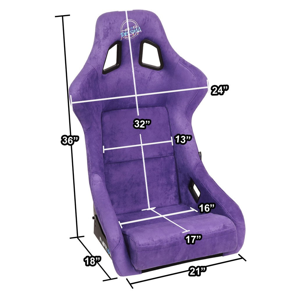 NRG FRP-302PP-PRISMA Bucket (Large) NRG Prisma Logo Racing Seat Purple