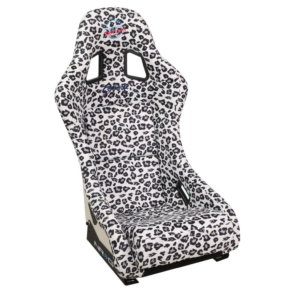 NRG FRP-303-WT-SAVAGE PRISMA Fixed Bucket Racing Seat White Savage NRG-FRP-303-WT-SAVAGE