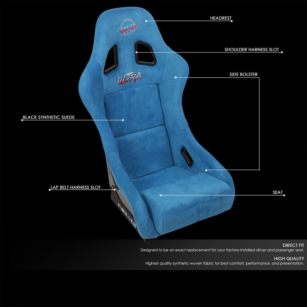 NRG FRP-303BL-ULTRA PRISMA Fixed Bucket Racing Seat Blue NRG-FRP-303BL-ULTRA