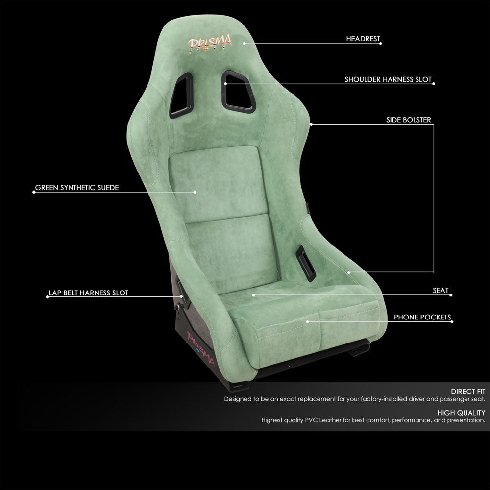 NRG FRP-303OL-PRISMA PRISMA Fixed Bucket Racing Seat Olive NRG-FRP-303OL-PRISMA