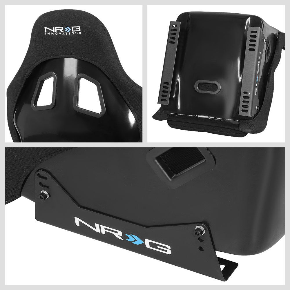 NRG FRP-311 Medium Fixed Bucket Racing Seat Black NRG-FRP-311