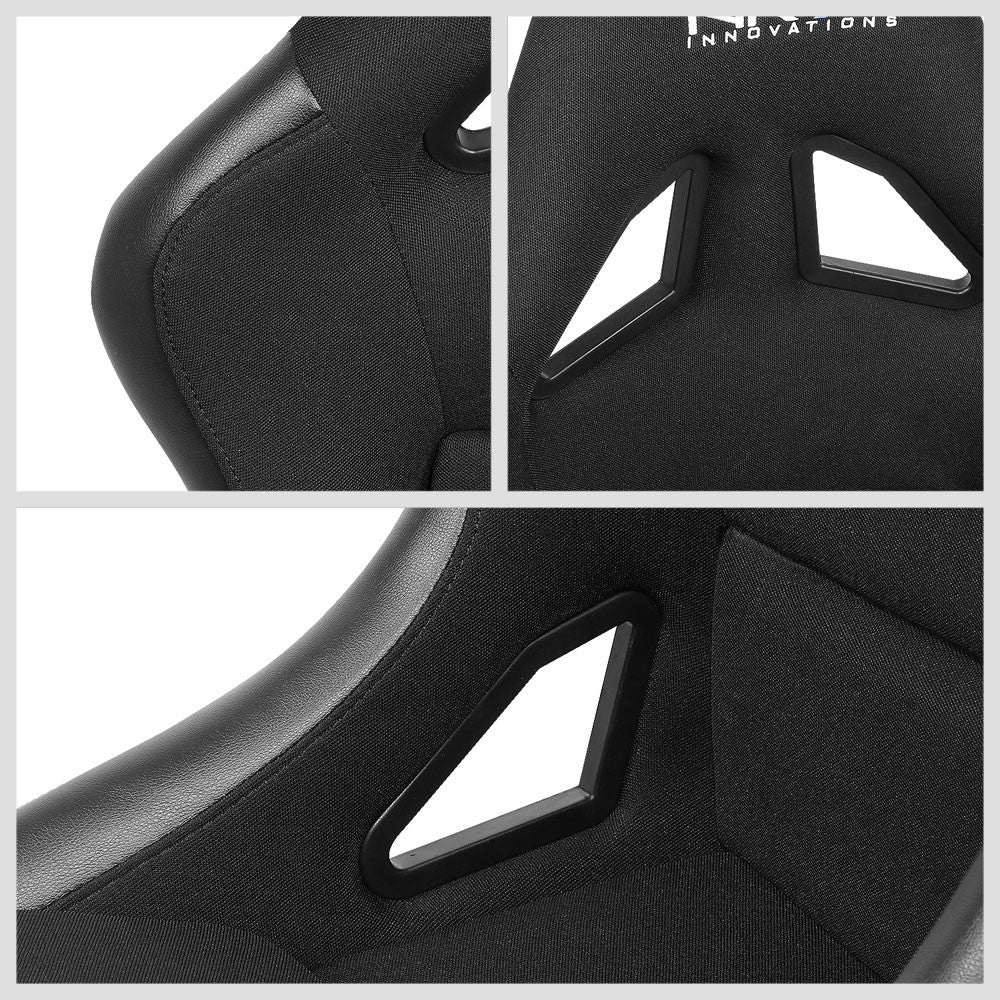 NRG FRP-330 Small Fixed Bucket Racing Seat Black NRG-FRP-330