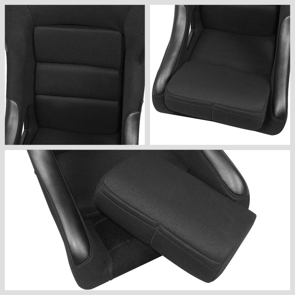 NRG FRP-330 Small Fixed Bucket Racing Seat Black NRG-FRP-330