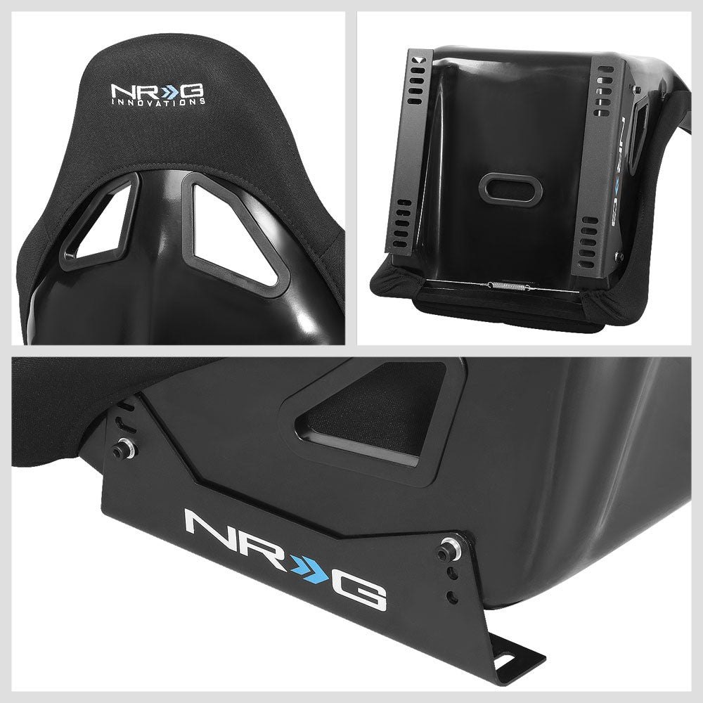 NRG FRP-330 Small Fixed Bucket Racing Seat Black NRG-FRP-330