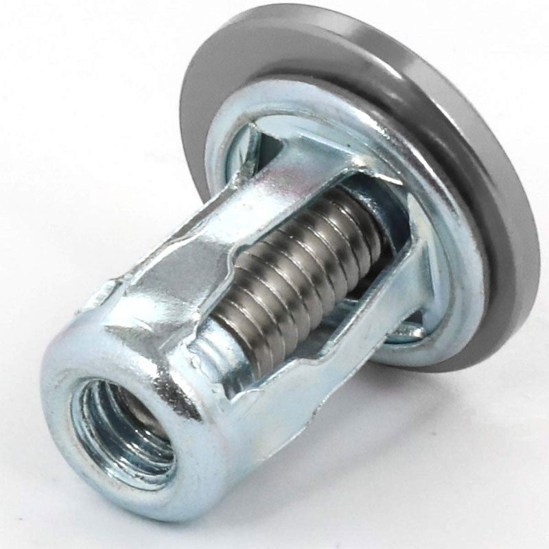 NRG 10PC Rivets for Metal 20MM Bumper Trunk Fender Washer Kit Silver/Silver Bolt