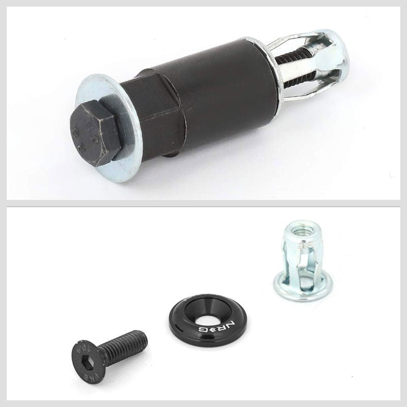 NRG 10PC Rivets for Plastic 20MM Bumper Trunk Lids Fender Washer Kit Black/Bolt-Washer-BuildFastCar