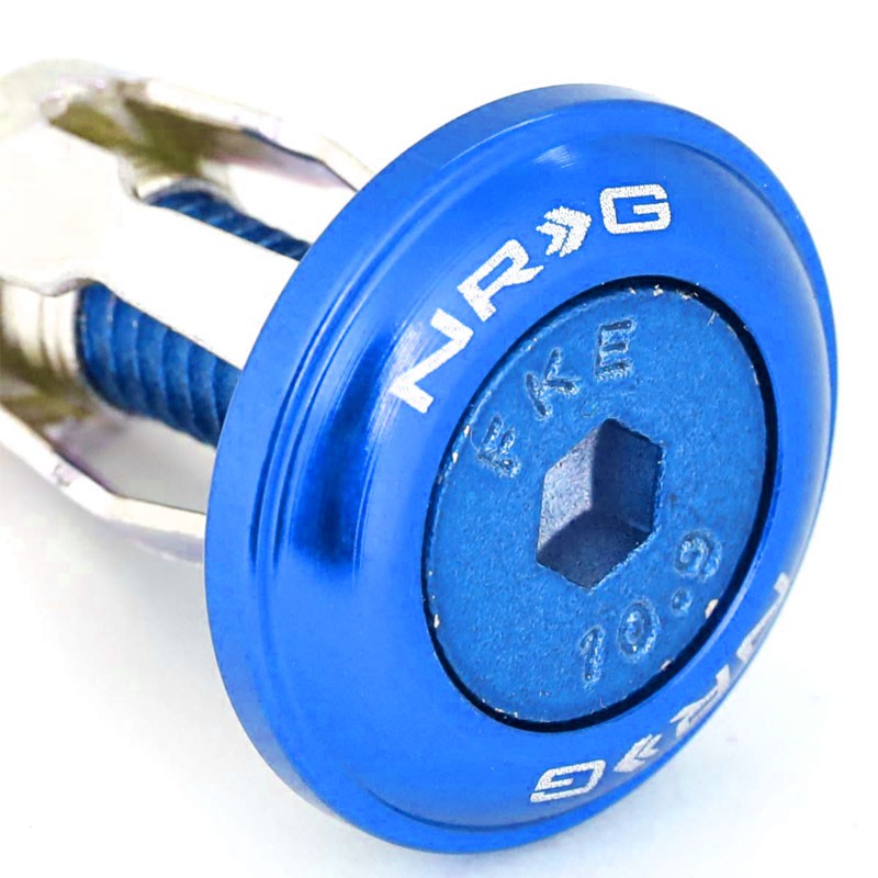 NRG 10PC Rivets for Plastic 20MM Bumper Trunk Lids Fender Washer Kit Blue/Bolt-Washer-BuildFastCar
