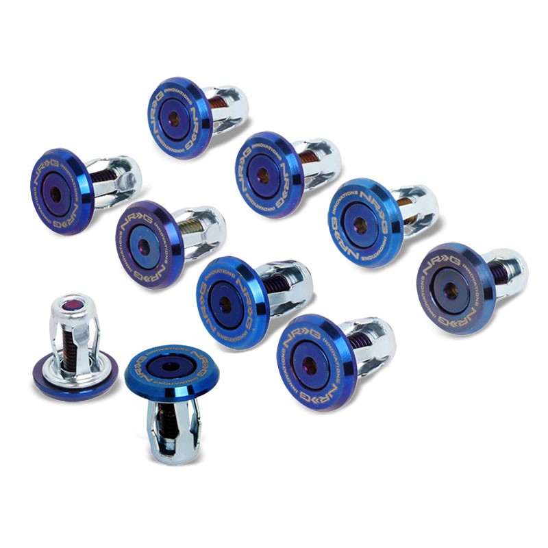 NRG 10PC Rivets for Plastic 20MM Bumper Trunk Fender Washer Titanium Burn/Bolt-Washer-BuildFastCar