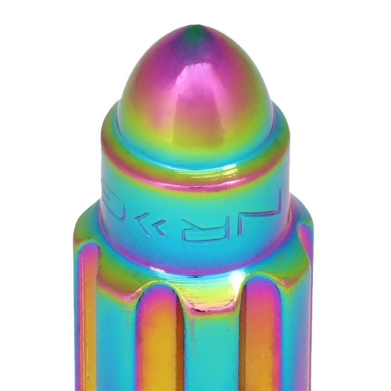 NRG Neo Chrome Bullet Shape M12x1.25 Steel Wheel/Rim Lock Lug Nuts+Adapter Key-Car & Truck Wheels-BuildFastCar