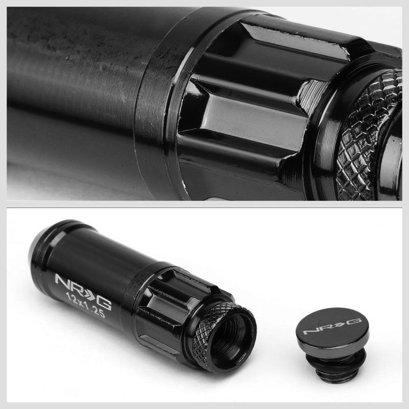 NRG Black Closed End Spline M12x1.25 Steel Wheel/Rim Lock Lug Nuts+Adapter Key-Car & Truck Wheels-BuildFastCar