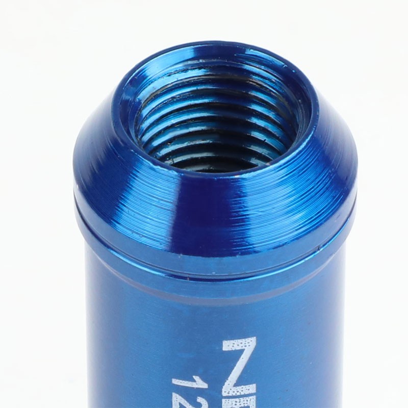 NRG Blue Closed End Spline M12x1.25 Steel Wheel/Rim Lock Lug Nuts+Adapter Key-Car & Truck Wheels-BuildFastCar
