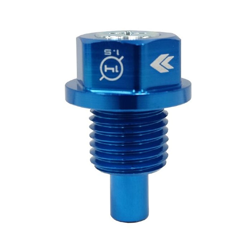 M14 x 1.5 Blue Aluminum 5000 Gauss Magnetic Oil Drain Plug For Acura/Dodge/Honda-Performance-BuildFastCar