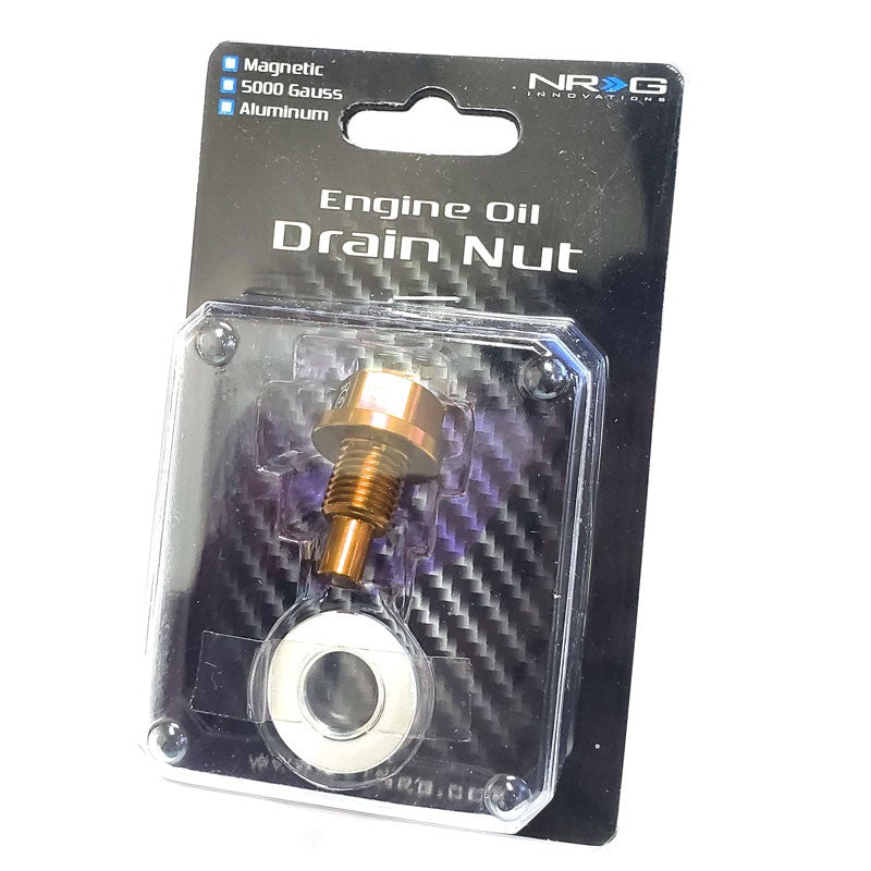 M12 x 1.25 Gold Aluminum 5000 Gauss Magnetic Oil Drain Plug For Infiniti/Lexus-Performance-BuildFastCar