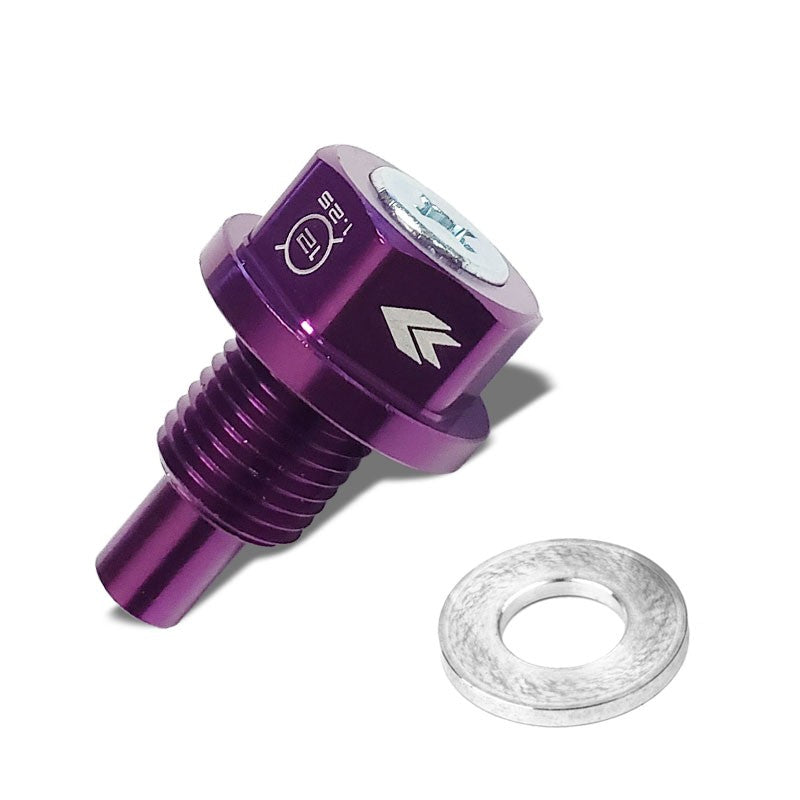 M12 x 1.25 Purple Aluminum 5000 Gauss Magnetic Oil Drain Plug For Infiniti/Lexus-Performance-BuildFastCar